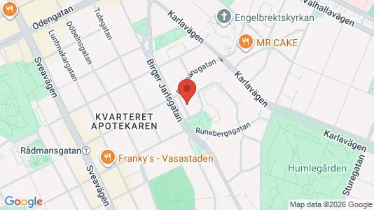 Lägenheter att hyra i Östermalm - kort over placeringen