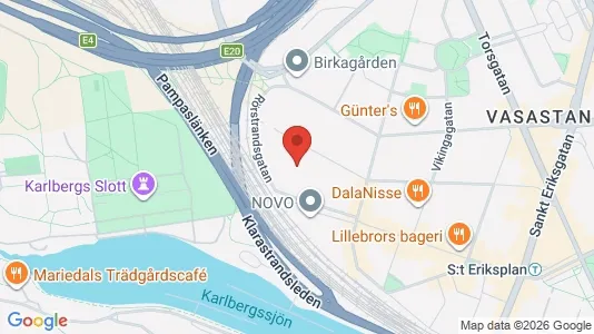 Lägenheter att hyra i Vasastan - kort over placeringen