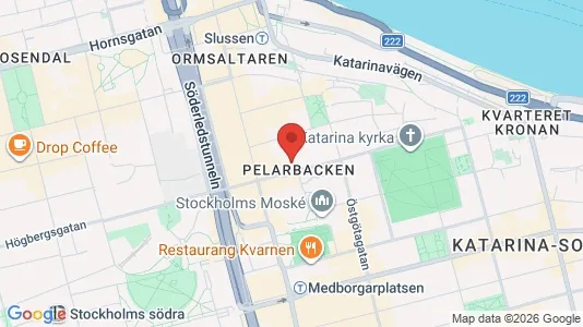 Lägenheter att hyra i Södermalm - kort over placeringen
