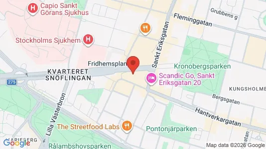 Lägenheter att hyra i Kungsholmen - kort over placeringen