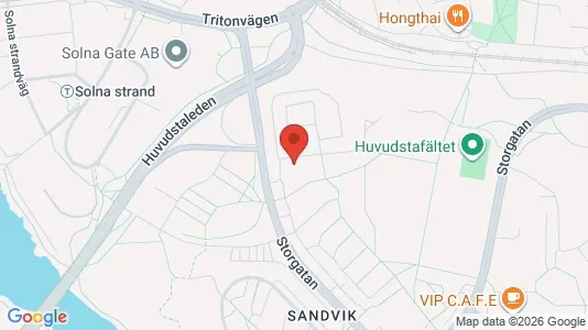 Lägenheter att hyra i Solna - kort over placeringen