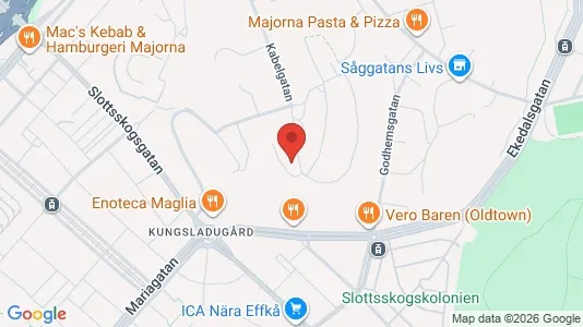 Lägenheter att hyra i Majorna-Linné - kort over placeringen
