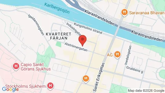 Lägenheter att hyra i Kungsholmen - kort over placeringen
