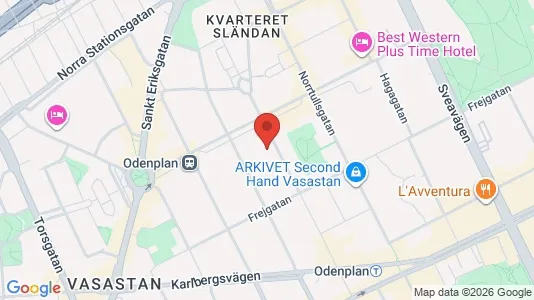 Lägenheter att hyra i Vasastan - kort over placeringen