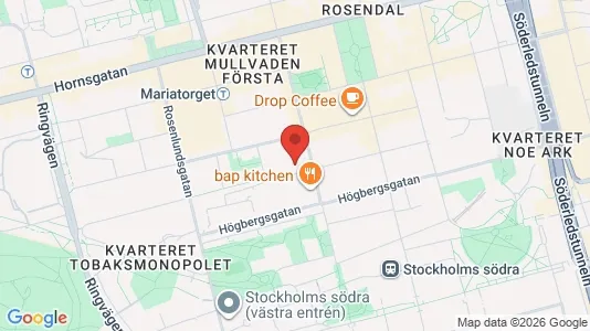 Lägenheter att hyra i Södermalm - kort over placeringen