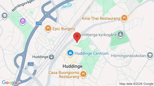 Lägenheter att hyra i Huddinge - kort over placeringen