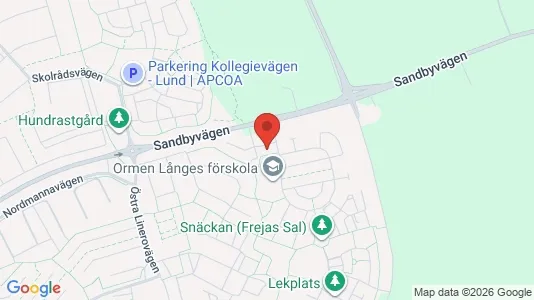 Lägenheter att hyra i Lund - kort over placeringen