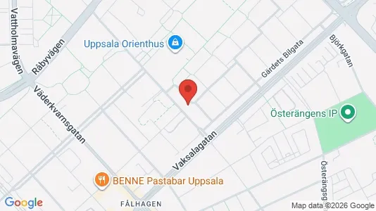 Lägenheter att hyra i Uppsala - kort over placeringen