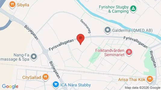 Lägenheter att hyra i Uppsala - kort over placeringen