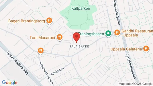 Lägenheter att hyra i Uppsala - kort over placeringen