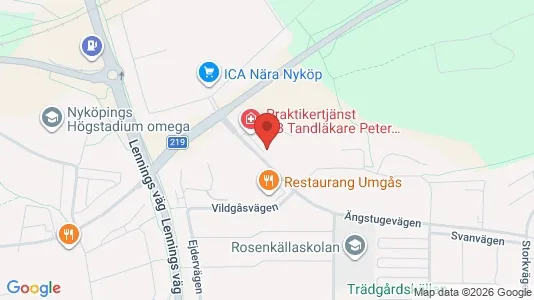 Lägenheter att hyra i Nyköping - kort over placeringen