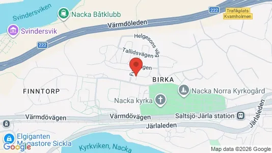 Lägenheter att hyra i Nacka - kort over placeringen