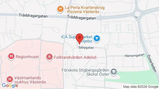 Lägenheter att hyra i Västerås - kort over placeringen