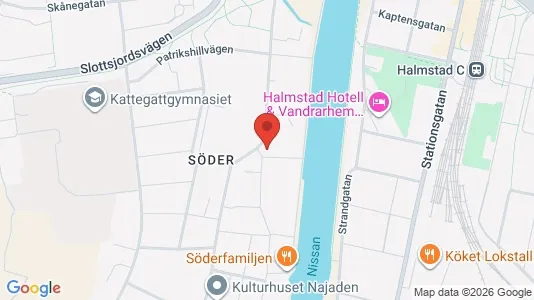 Lägenheter att hyra i Halmstad - kort over placeringen