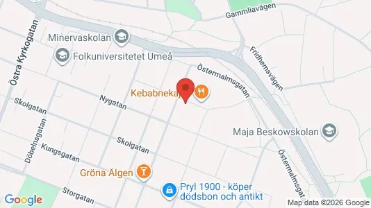 Lägenheter att hyra i Umeå - kort over placeringen