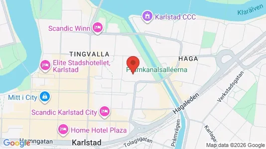 Lägenheter att hyra i Karlstad - kort over placeringen
