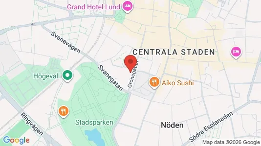 Lägenheter att hyra i Lund - kort over placeringen