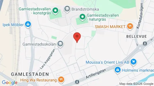 Lägenheter att hyra i Göteborg Östra - kort over placeringen