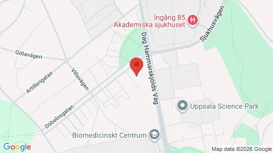 Lägenheter att hyra i Uppsala - kort over placeringen