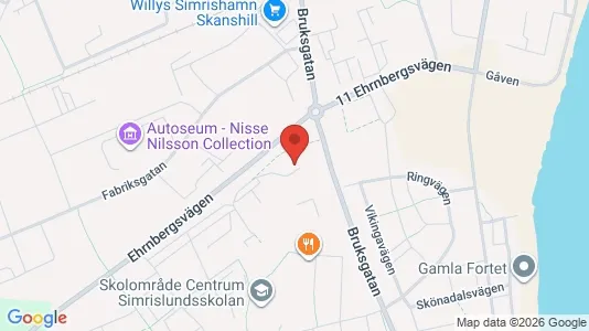 Lägenheter att hyra i Simrishamn - kort over placeringen