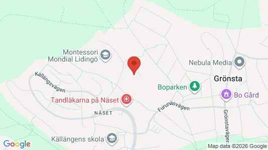 Lägenheter att hyra i Lidingö - kort over placeringen