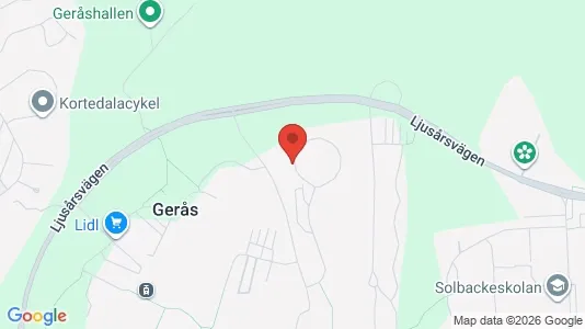 Lägenheter att hyra i Göteborg Östra - kort over placeringen
