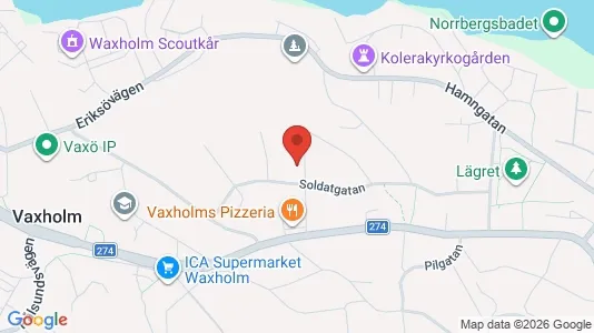 Lägenheter att hyra i Vaxholm - kort over placeringen