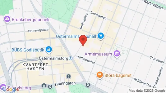 Lägenheter att hyra i Östermalm - kort over placeringen
