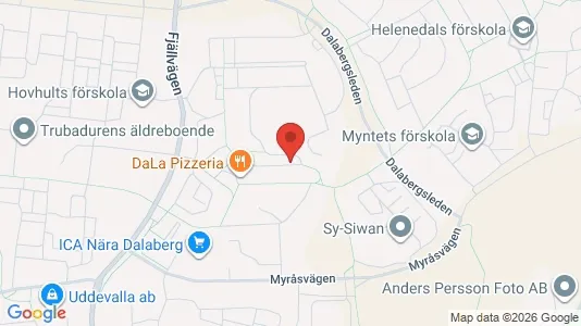 Lägenheter att hyra i Uddevalla - kort over placeringen