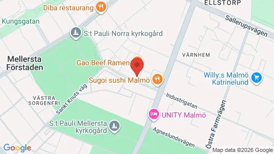 Lägenheter att hyra i Malmö Centrum - kort over placeringen