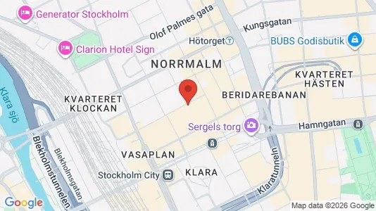 Lägenheter att hyra i Stockholm Innerstad - kort over placeringen