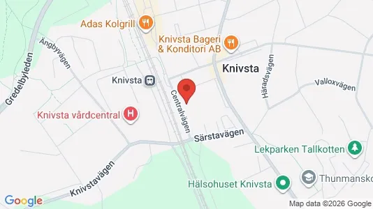Lägenheter att hyra i Knivsta - kort over placeringen