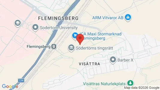 Lägenheter att hyra i Huddinge - kort over placeringen