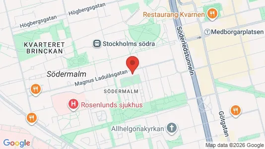 Lägenheter att hyra i Södermalm - kort over placeringen