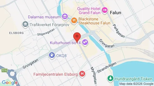 Lägenheter att hyra i Falun - kort over placeringen