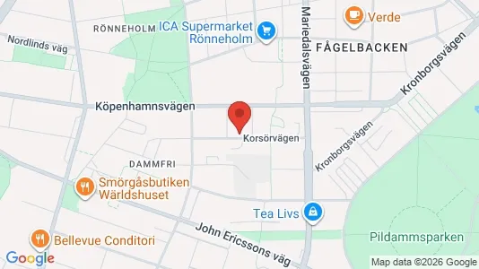Lägenheter att hyra i Malmö Centrum - kort over placeringen