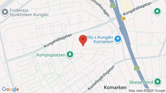 Lägenheter att hyra i Kungälv - kort over placeringen