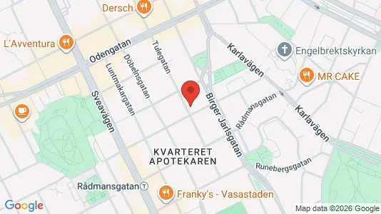Lägenheter att hyra i Vasastan - kort over placeringen