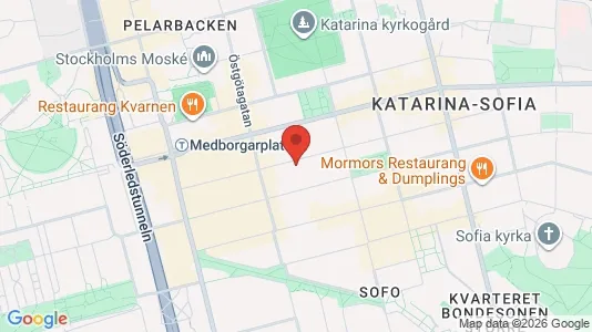 Lägenheter att hyra i Södermalm - kort over placeringen