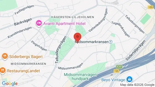 Lägenheter att hyra i Söderort - kort over placeringen