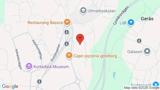 Lägenheter att hyra i Göteborg Östra - kort over placeringen
