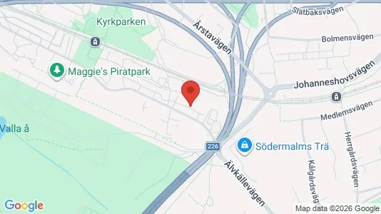 Lägenheter att hyra i Hammarbyhamnen - kort over placeringen