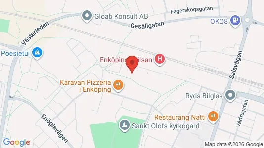 Lägenheter att hyra i Enköping - kort over placeringen