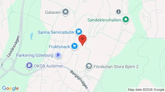 Lägenheter att hyra i Göteborg Östra - kort over placeringen