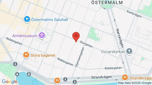 Lägenheter att hyra i Östermalm - kort over placeringen