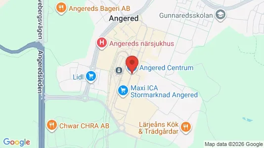 Lägenheter att hyra i Angered - kort over placeringen