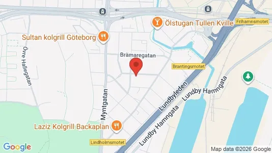 Lägenheter att hyra i Lundby - kort over placeringen