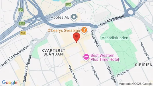 Lägenheter att hyra i Vasastan - kort over placeringen