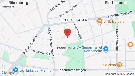 Lägenheter att hyra i Malmö Centrum - kort over placeringen