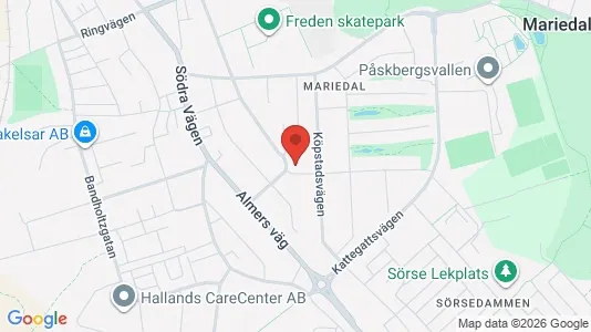 Lägenheter att hyra i Varberg - kort over placeringen